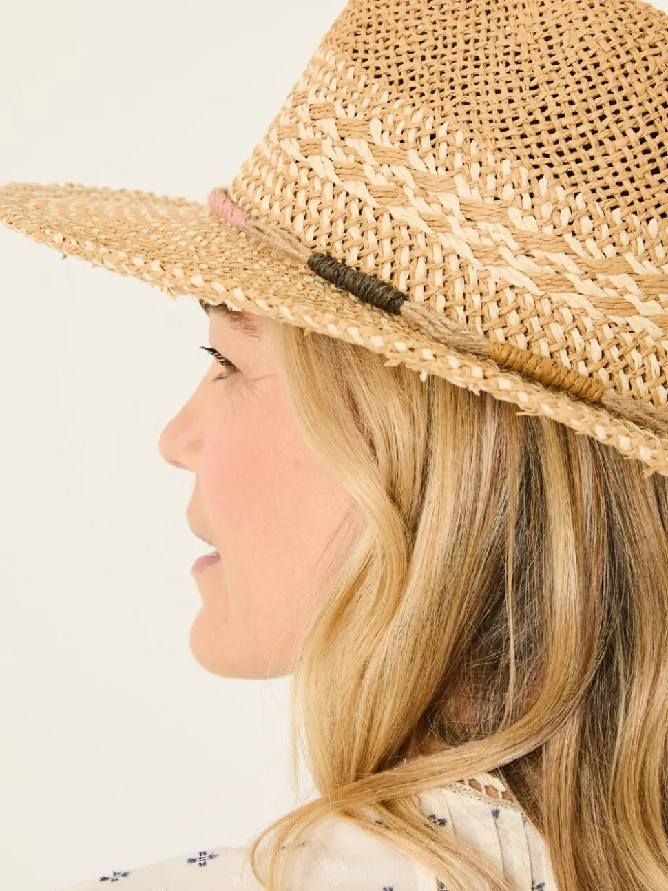 Natural Straw Fedora Hat