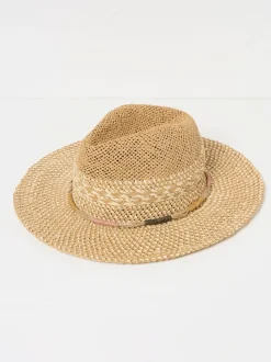 Natural Straw Fedora Hat