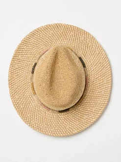 Natural Straw Fedora Hat