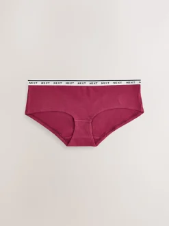 Navy Argyle Short Cotton Logo Knickers 4 Pack