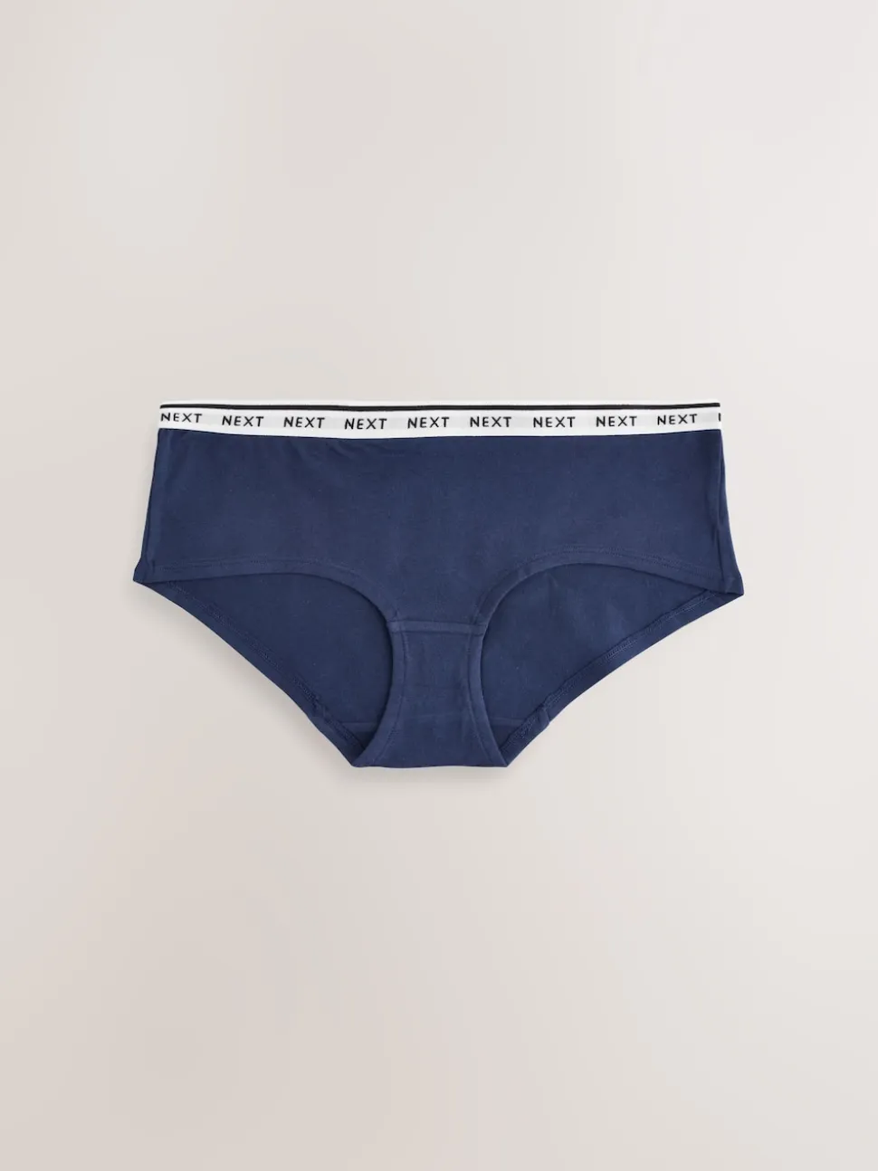 Navy Argyle Short Cotton Logo Knickers 4 Pack