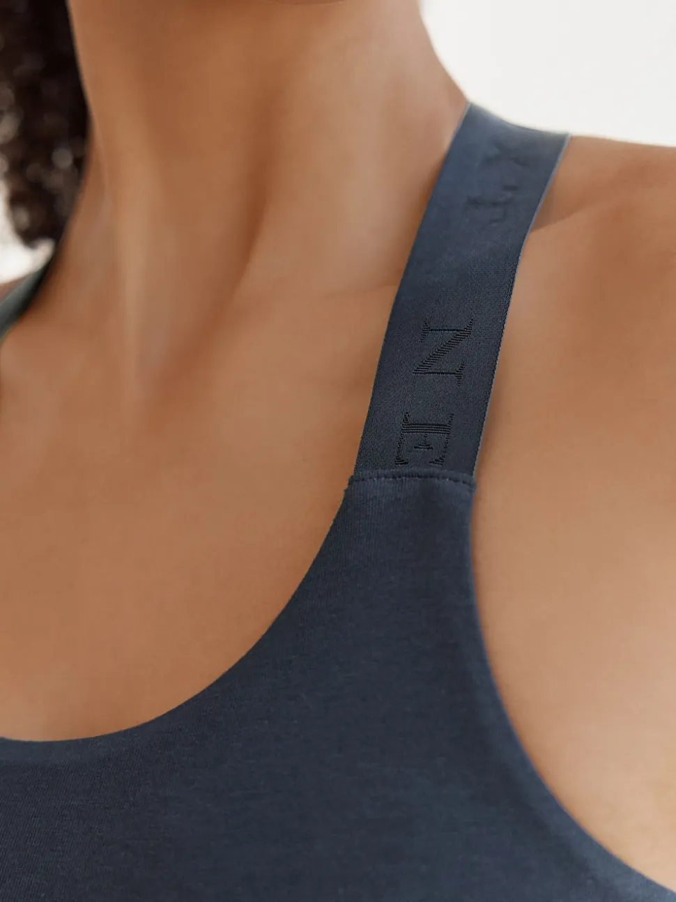 Navy Blue Active Sports Low Impact Ultimate Comfort Crop Top