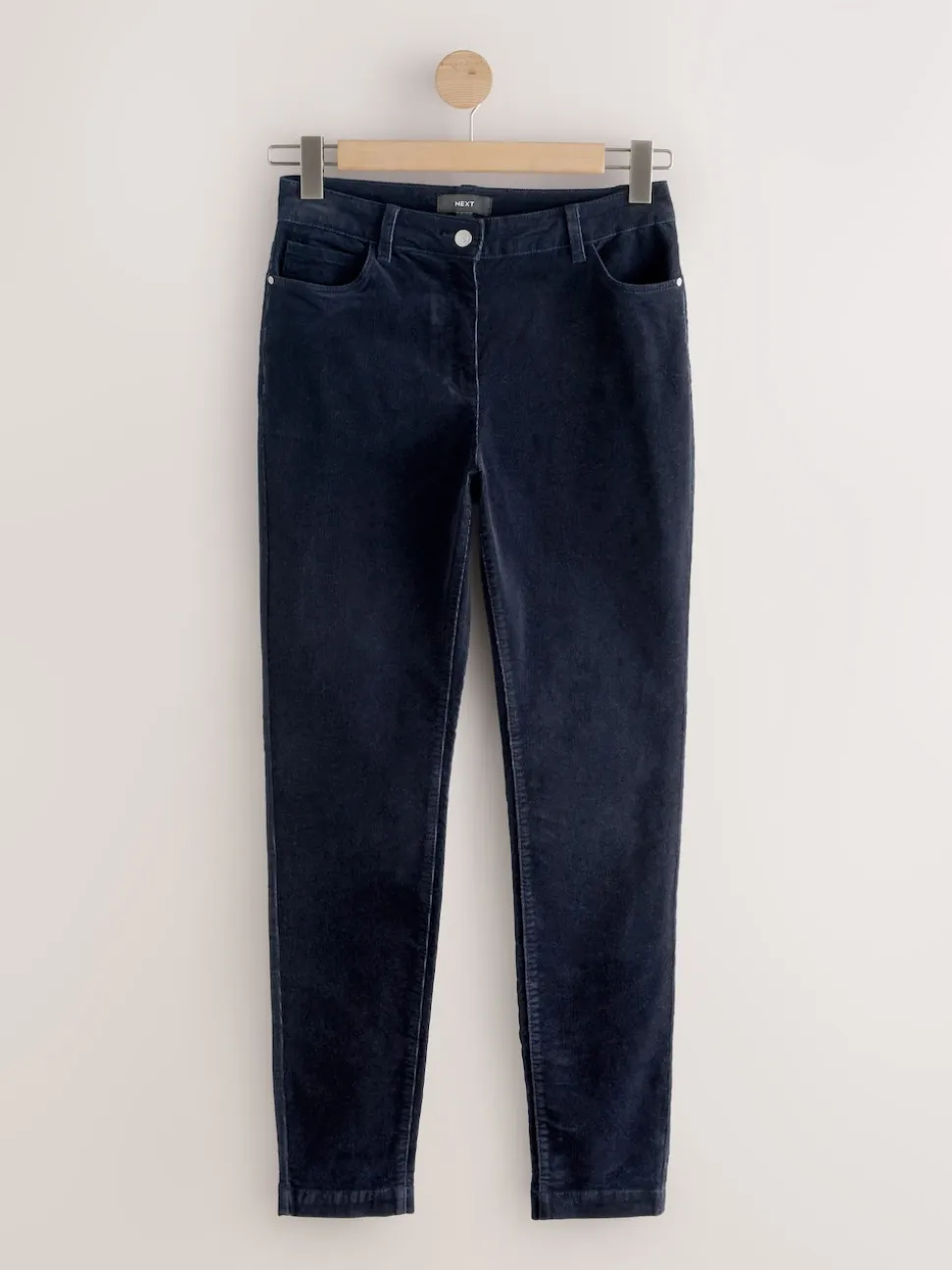 Navy Blue Corduroy Skinny Trousers