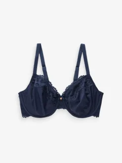 Navy Blue DD+ Minimiser Full Cup Bra