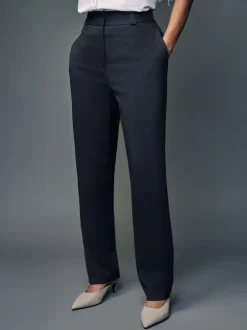 Navy Blue Heavy Duty Tailored Slim Fit Trousers