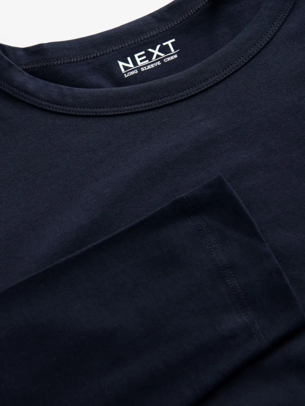Navy Blue Long Sleeve Crew Neck T-Shirt