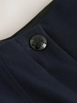 Navy Blue Sculpting Military Trousers
