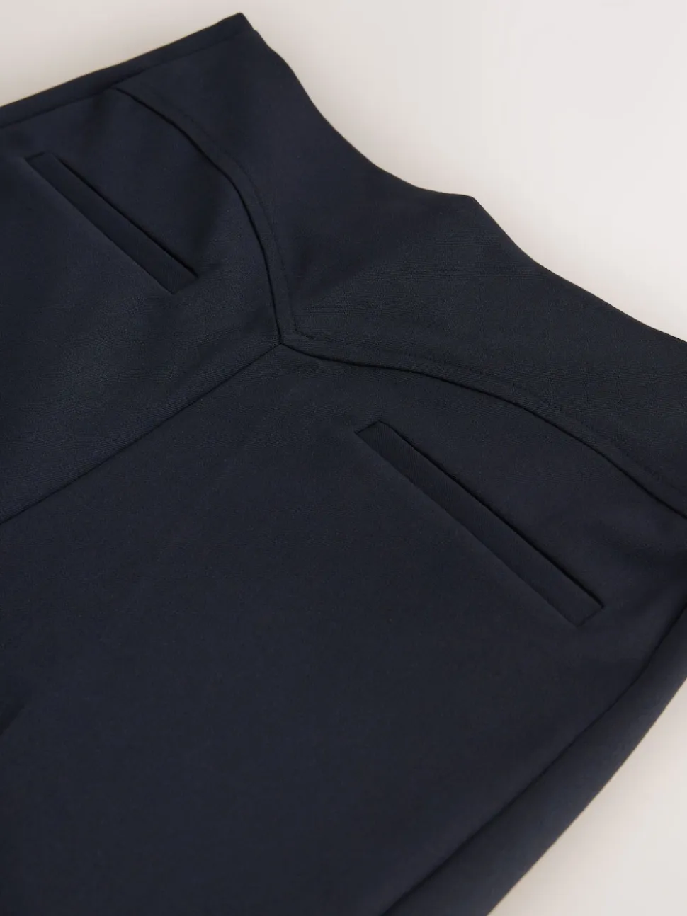 Navy Blue Sculpting Military Trousers