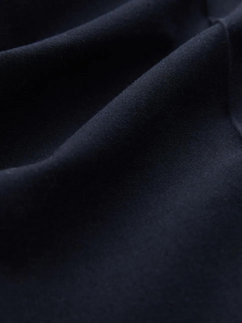 Navy Blue Slim Tailored Trousers With Wool