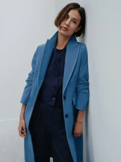 Navy Blue Superwide Pleated Trousers