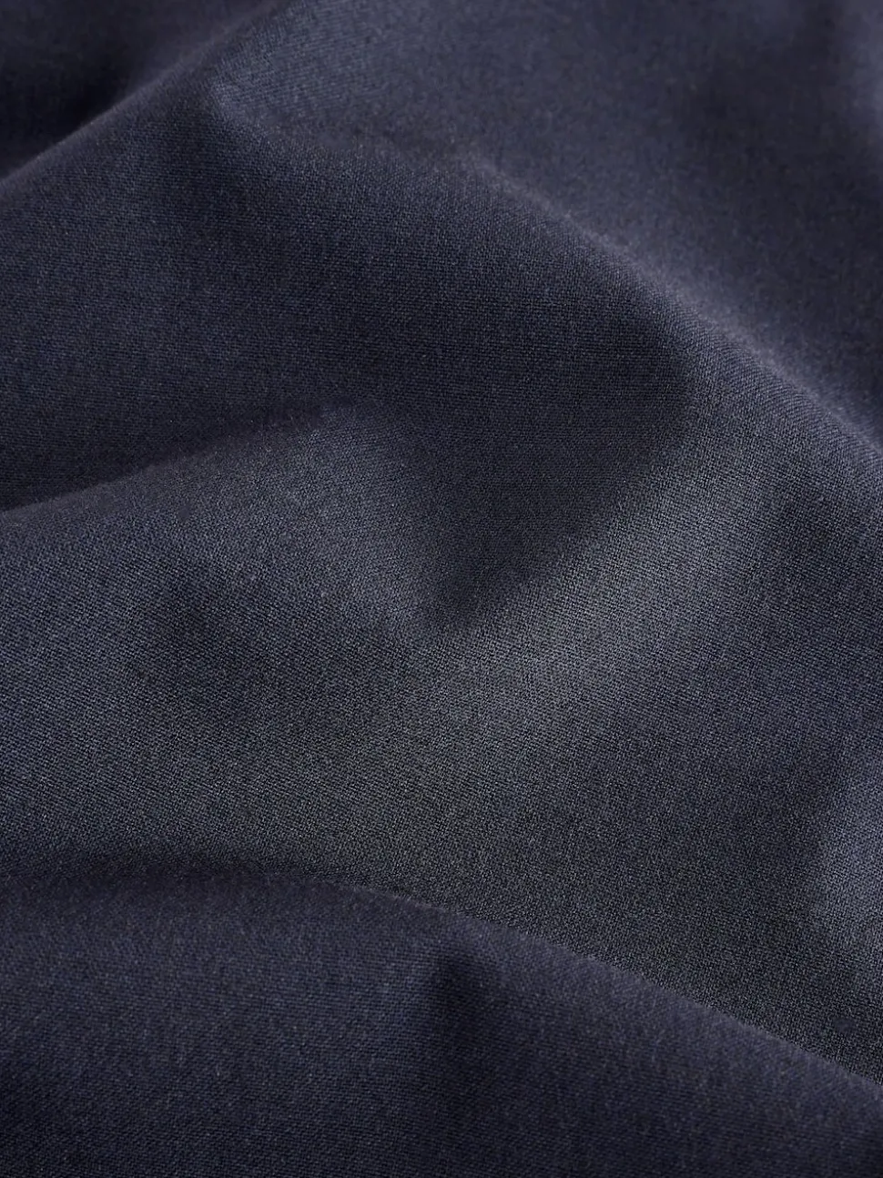 Navy Blue Tailored Bootcut Trousers With Wool