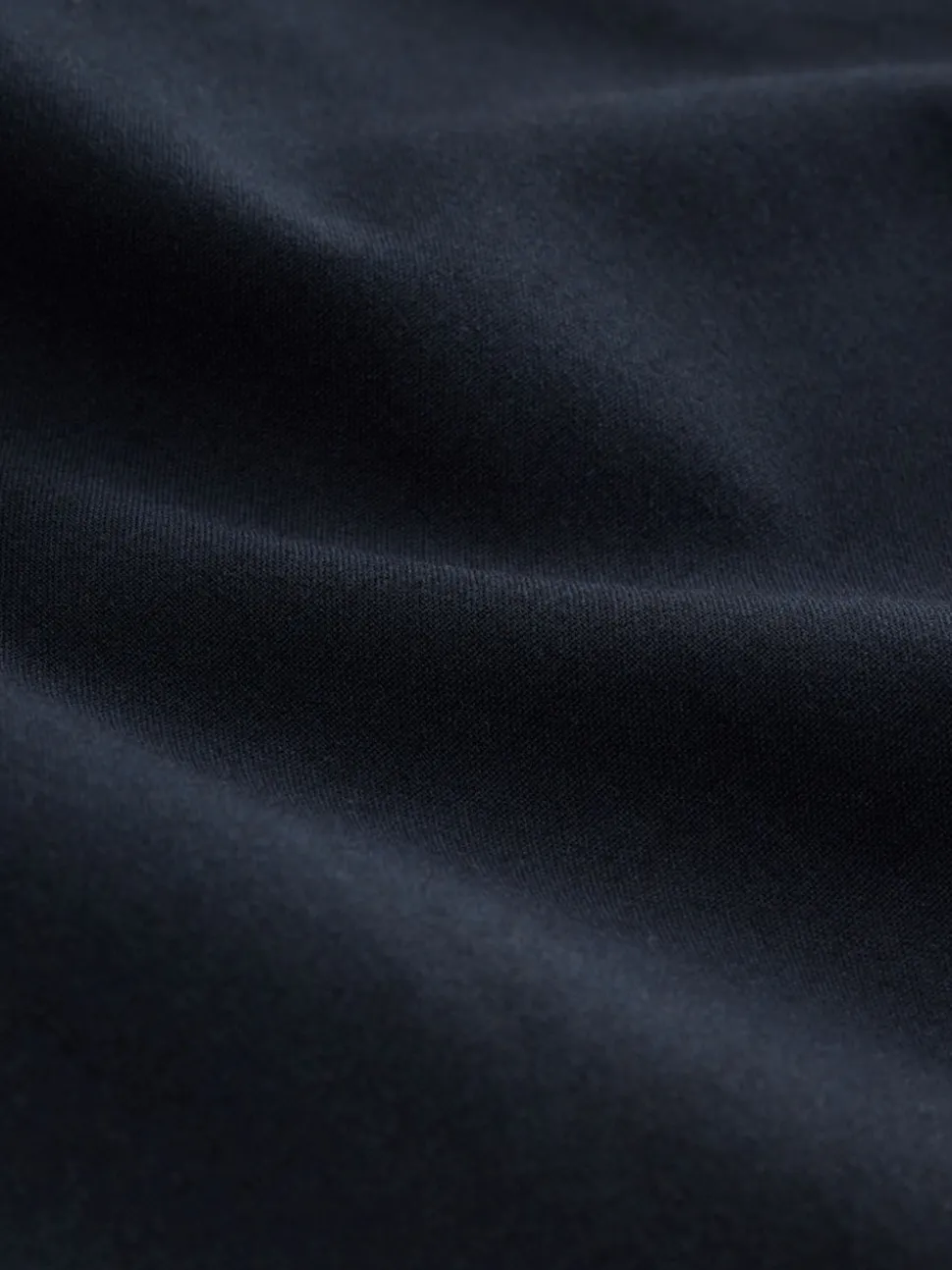 Navy Blue Tailored Wide Leg Trousers With Wool