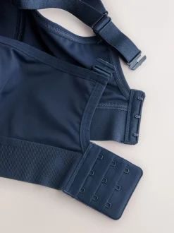 Navy DD+ Ultimate Dry Tech Breathable Lightweight Pad High Impact Sports Bra