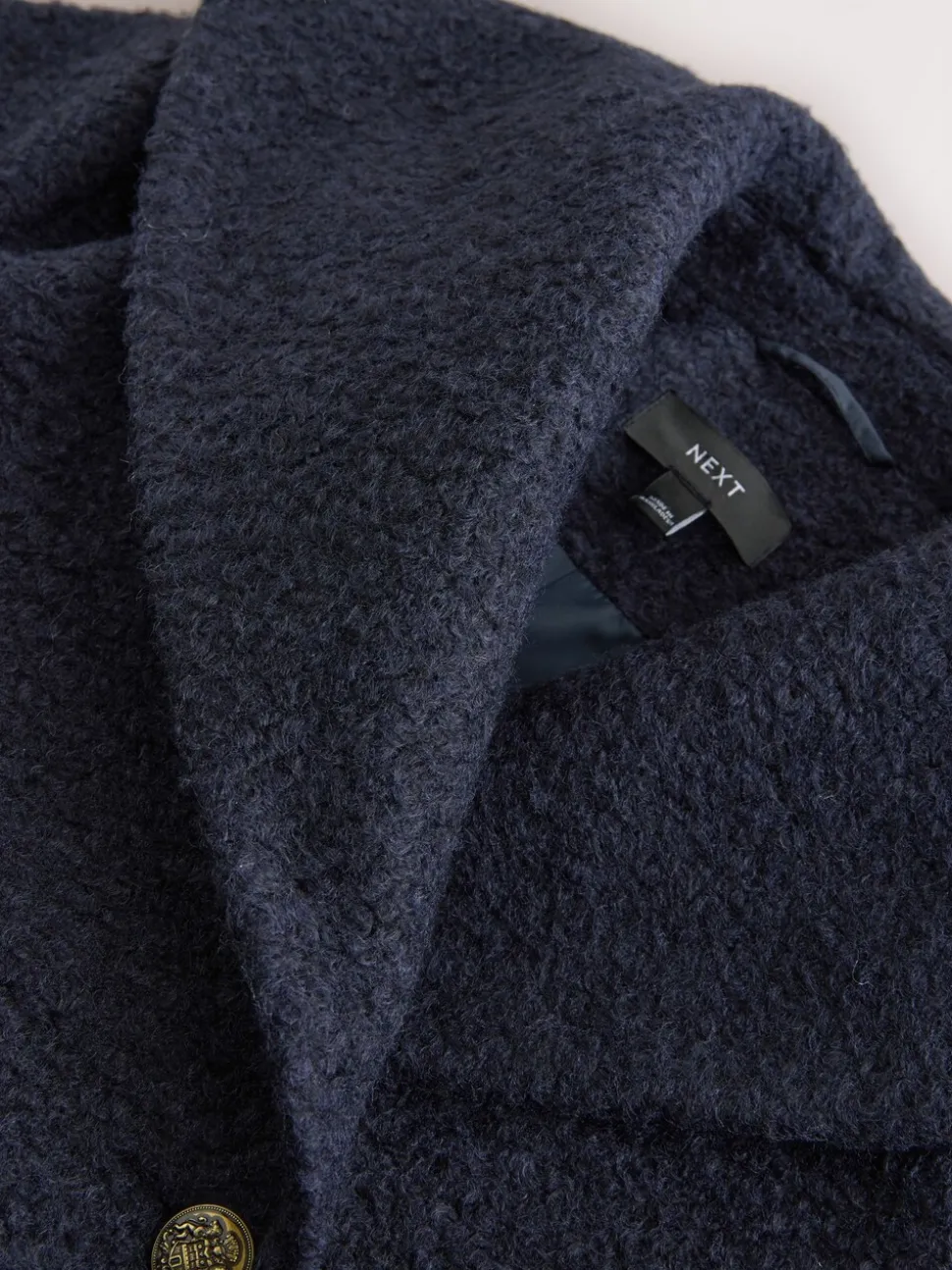 Navy Double Breasted Cape Coatigan