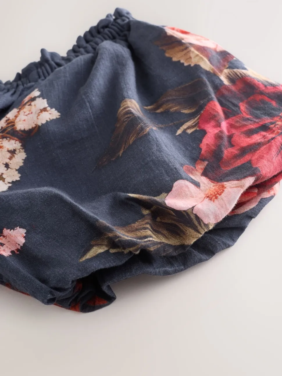 Navy Floral Off the Shoulder Jumpsuit