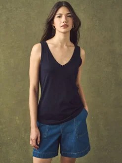 Navy Modal Slouch Vest