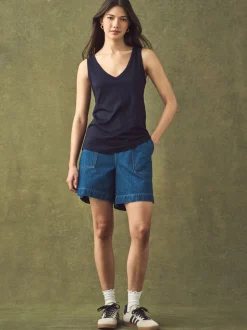 Navy Modal Slouch Vest