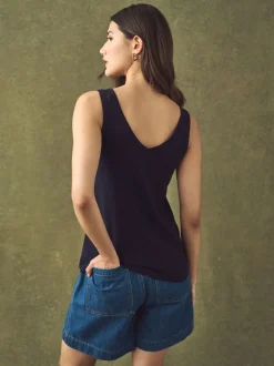 Navy Modal Slouch Vest