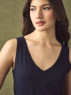 Navy Modal Slouch Vest