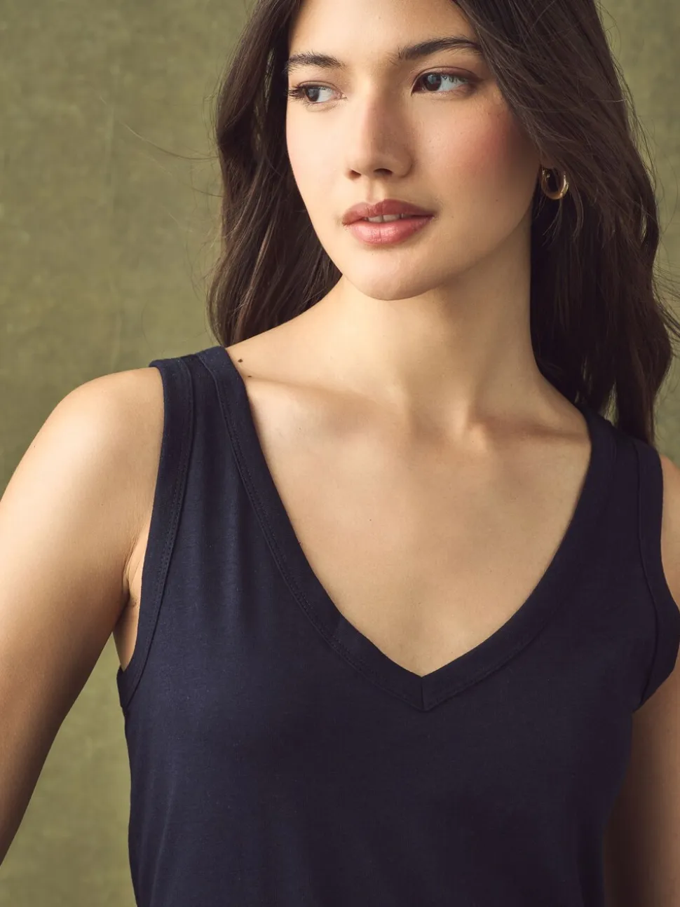 Navy Modal Slouch Vest