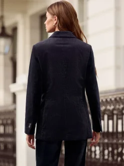 Navy N. Premium Cord Double Breasted Blazer