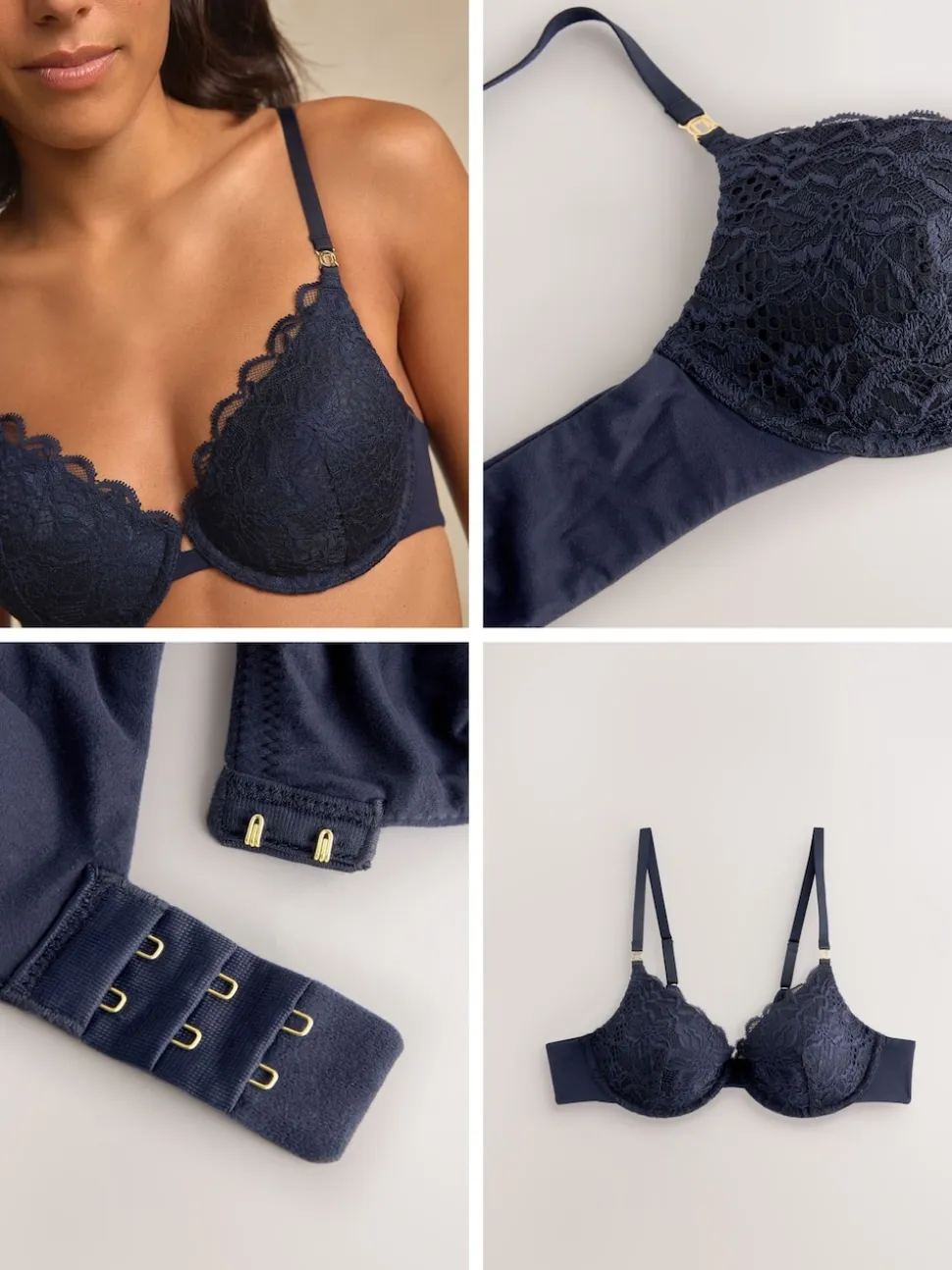 Navy Pad Full Cup Premium Ultimate Comfort T-Shirt Bra