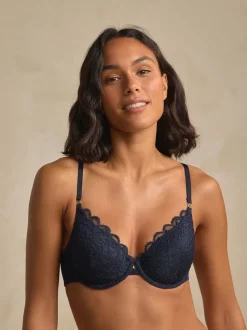 Navy Pad Full Cup Premium Ultimate Comfort T-Shirt Bra