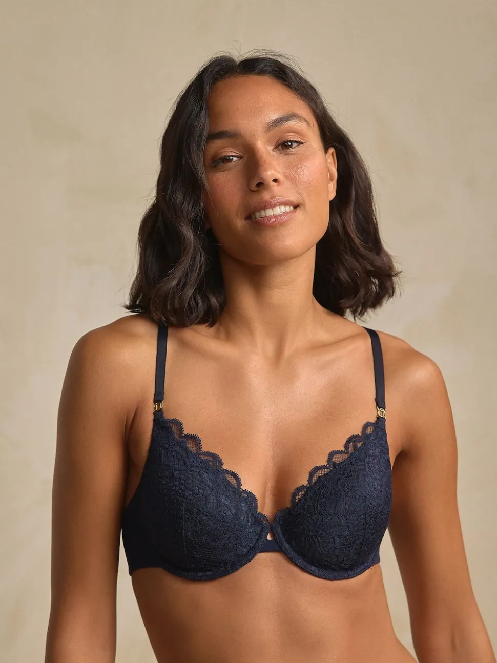 Navy Pad Full Cup Premium Ultimate Comfort T-Shirt Bra