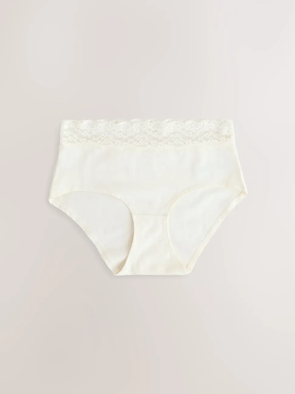 Navy Paisley Midi Cotton Lace Knickers 4 Pack