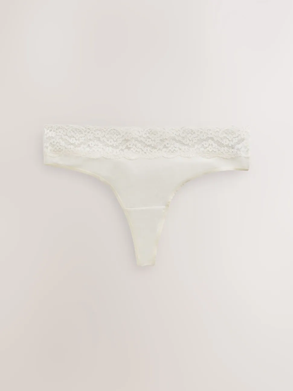 Navy Paisley Thong Cotton Lace Knickers 4 Pack
