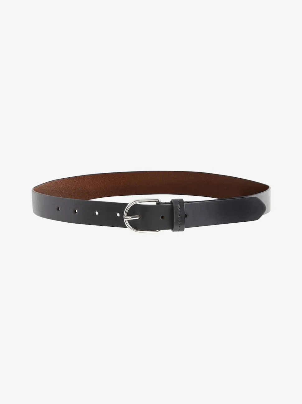Navy Regular Leather Belt