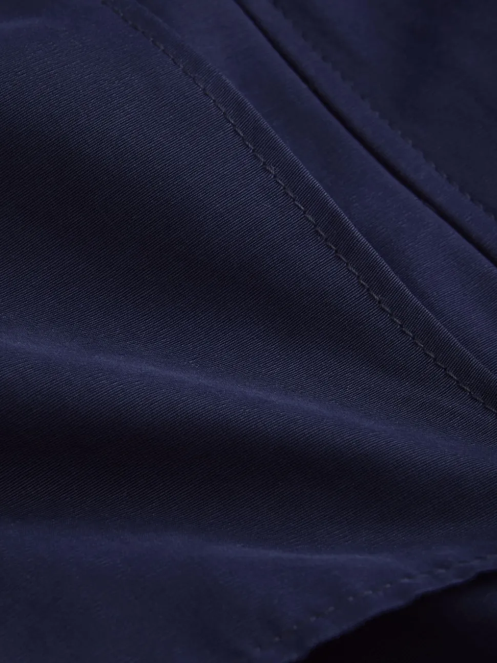 Navy Shower Resistant Hooded Rain Coat