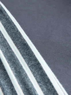 Navy Stripe Half Zip Sweatshirt and Flannel Pyjamas Set