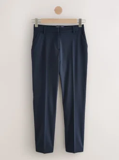 Navy Tailored Hourglass Slim Trousers with Wool