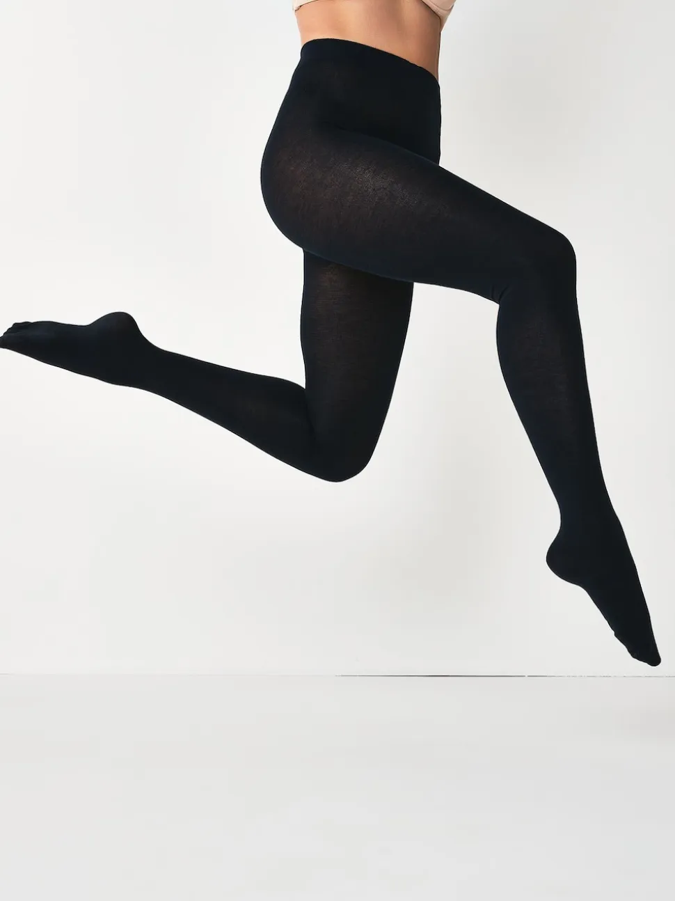 Navy Warm Handle Knitted Tights 2 Pack