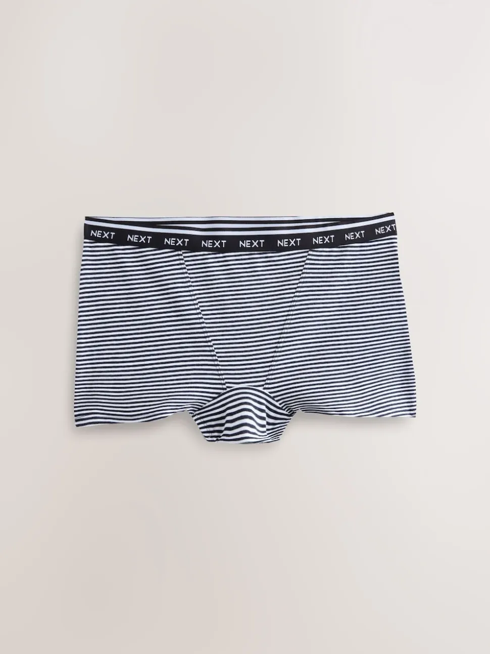 Navy/Chocolate Stripe Boyshort Cotton Logo Knickers 7 Pack