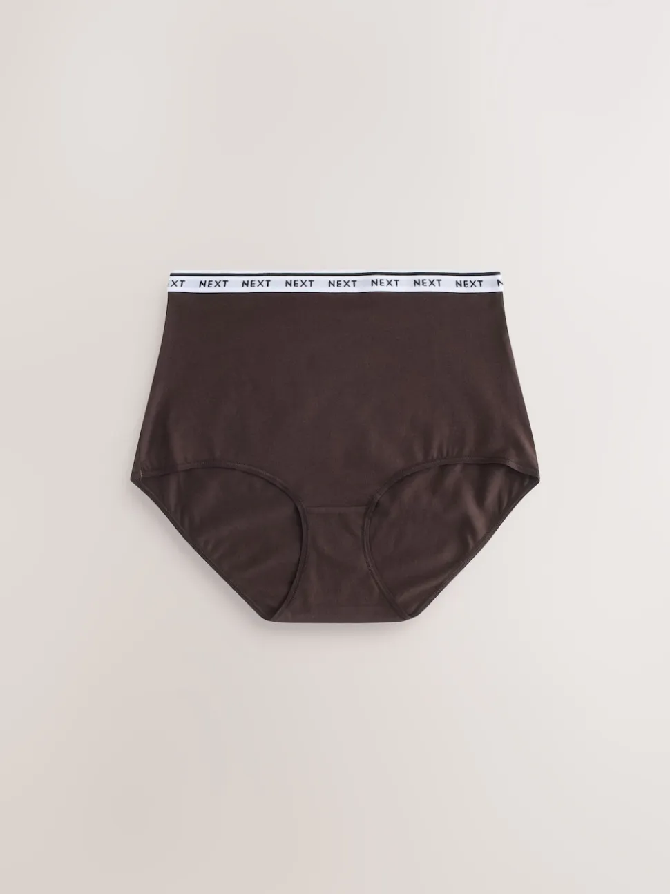 Navy/Chocolate Stripe Full Brief Cotton Logo Knickers 7 Pack