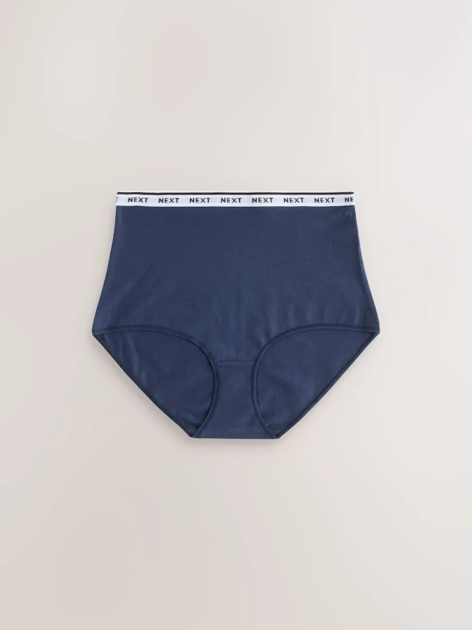 Navy/Chocolate Stripe Full Brief Cotton Logo Knickers 7 Pack