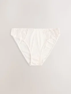 Navy/Cream Embroidered Knickers 2 Pack