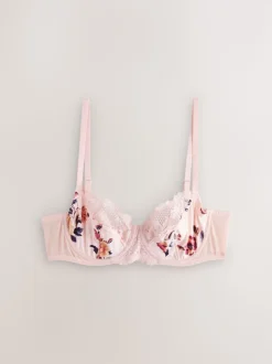 Navy/Cream Floral 2 Pack Non Pad Full Cup Bras