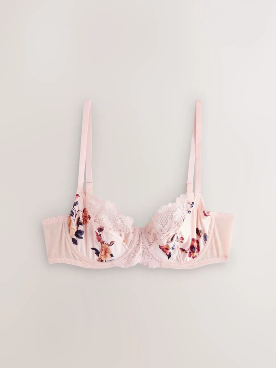 Navy/Cream Floral 2 Pack Non Pad Full Cup Bras