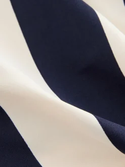 Navy/Cream Ruched Side Tummy Shaping Control Swimsuit