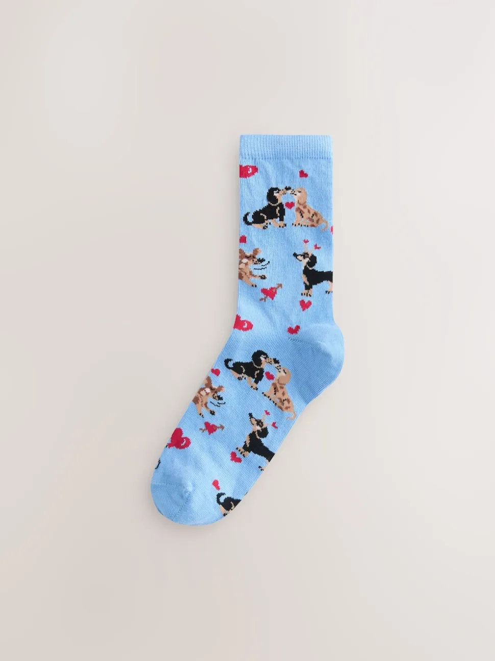 Navy/Grey Dog Heart Ankle Socks 4 Pack