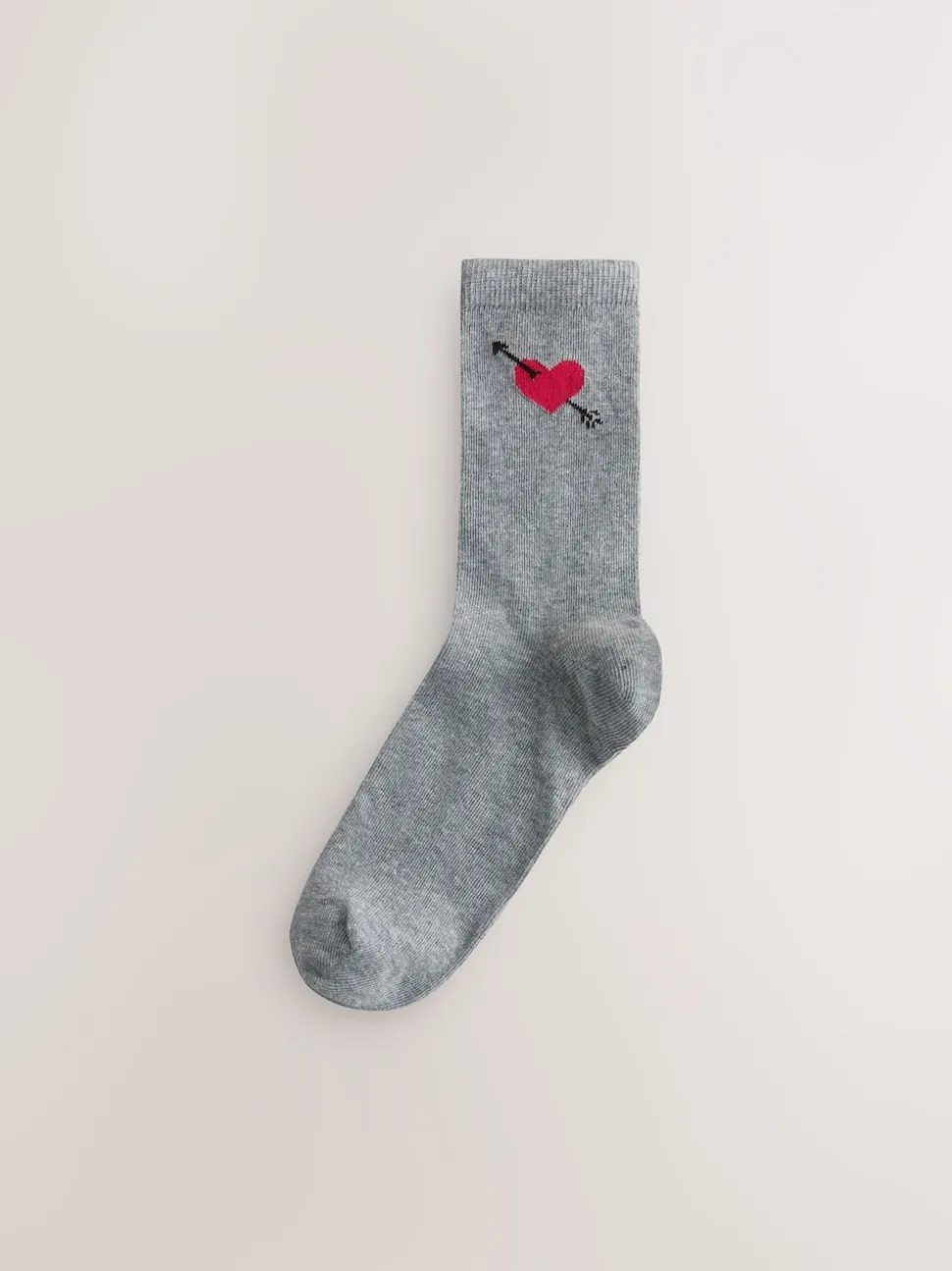 Navy/Grey Dog Heart Ankle Socks 4 Pack