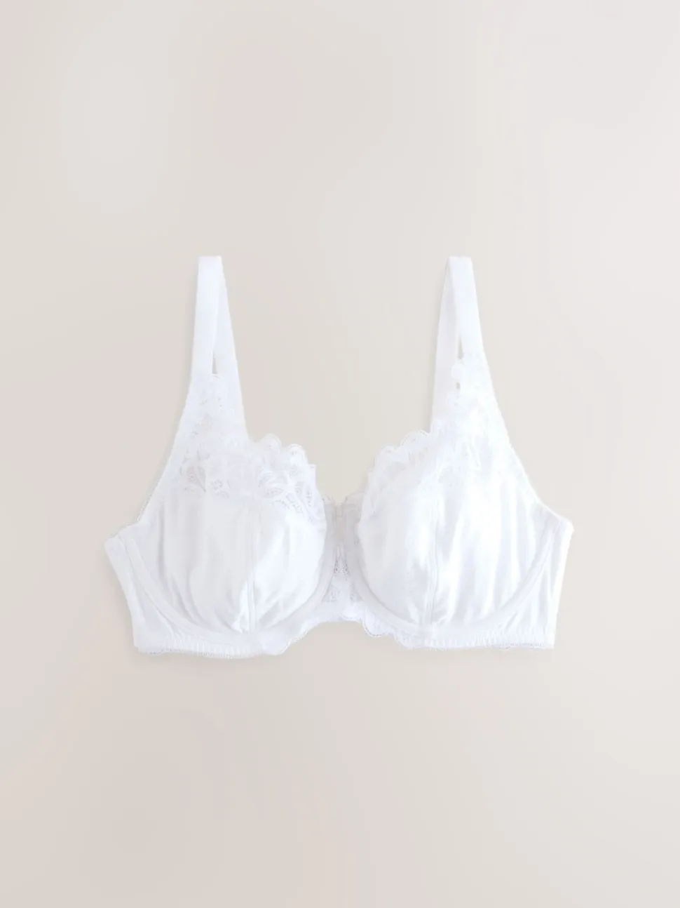 Navy/White DD+ Non Pad Full Cup Modal & Lace Bras 2 Pack