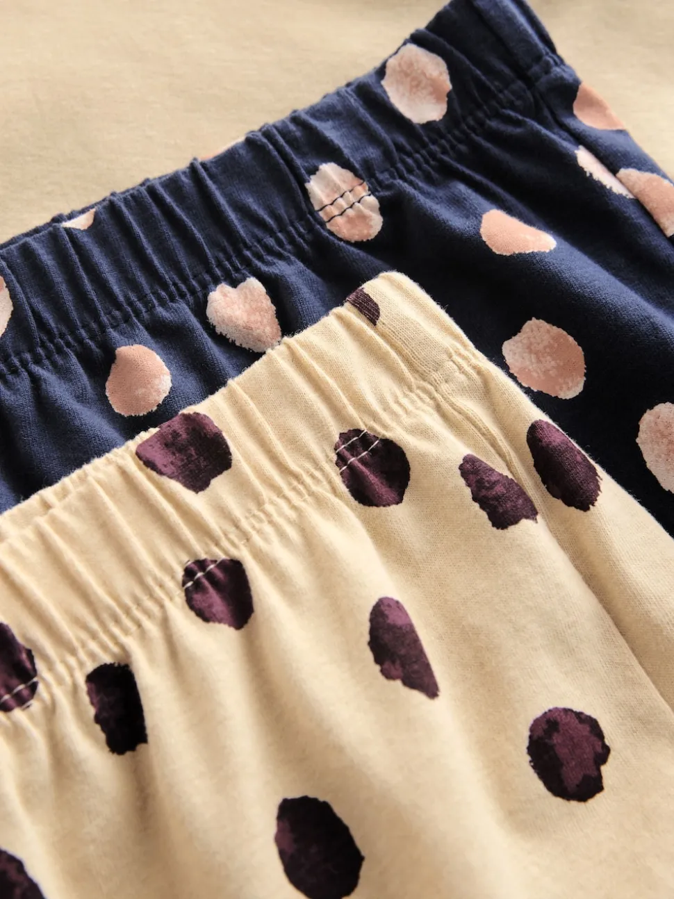 Navy/Yellow Spot Short Set Pyjamas 2 Pack