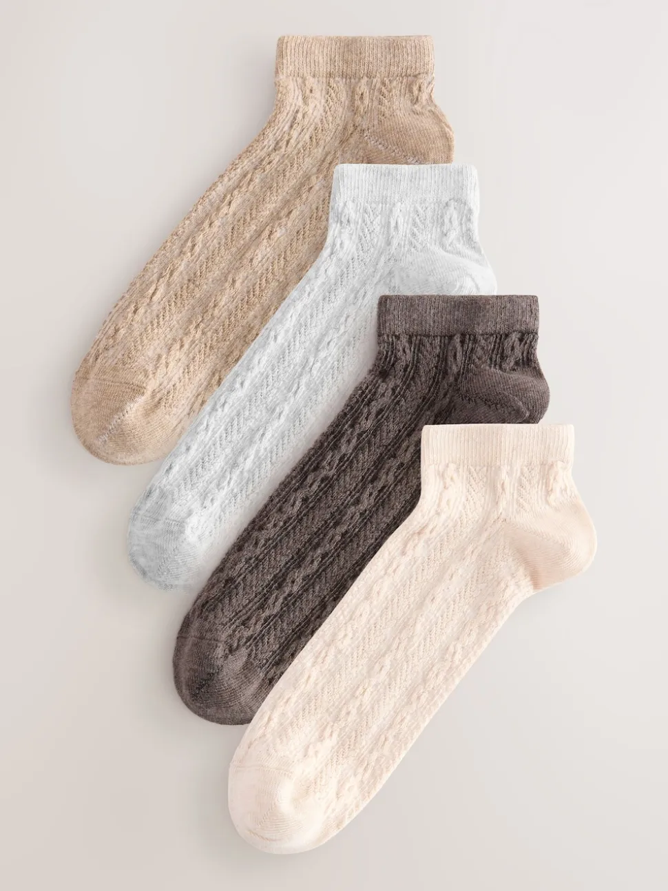Neutral Cable Trainer Socks 4 Pack