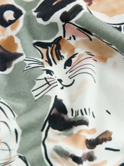 Neutral Cat Long Sleeve Pyjamas