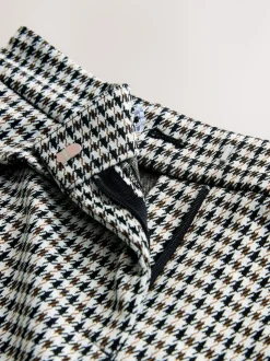 Neutral Check Ponte Pencil Skirt