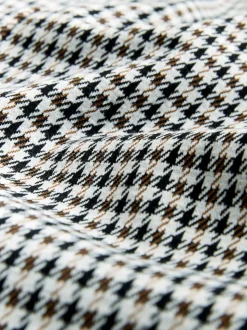 Neutral Check Ponte Pencil Skirt
